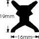 Rail en X 19 x 16 mm et chariots