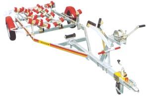 Remorque Route  rouleaux & treuil CU 450 Kg